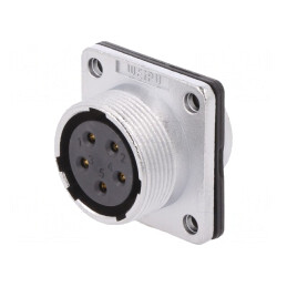 Soclu WS Mamă 5 PIN Flanșă Panou | Electronic-mag.ro | Componente Electronice