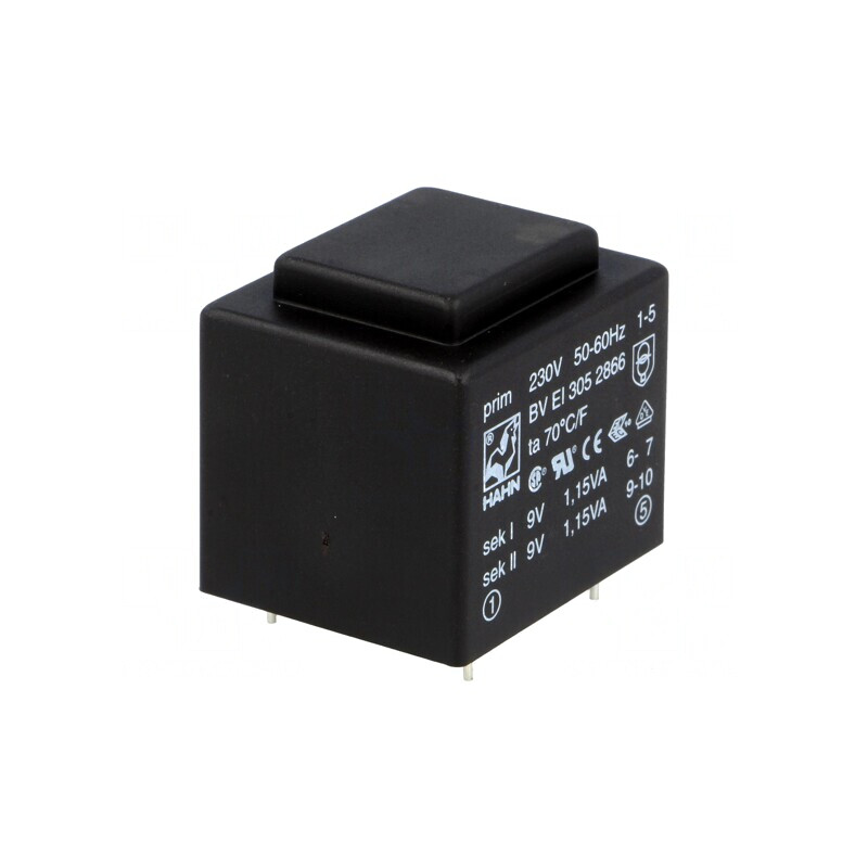 Transformator încapsulat 2,3VA 230V 9V PCB | Electronic-mag.ro | Componente Electronice