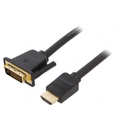 Cablu DVI-D la HDMI 1m Negru | Electronic-mag.ro | Componente Electronice