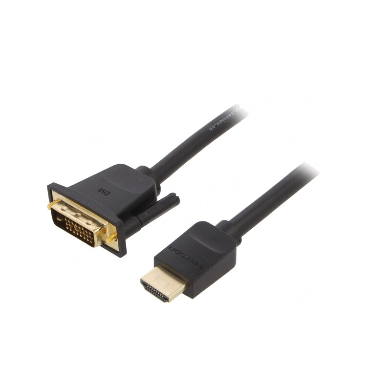 Cablu DVI-D la HDMI 1m Negru | Electronic-mag.ro | Componente Electronice