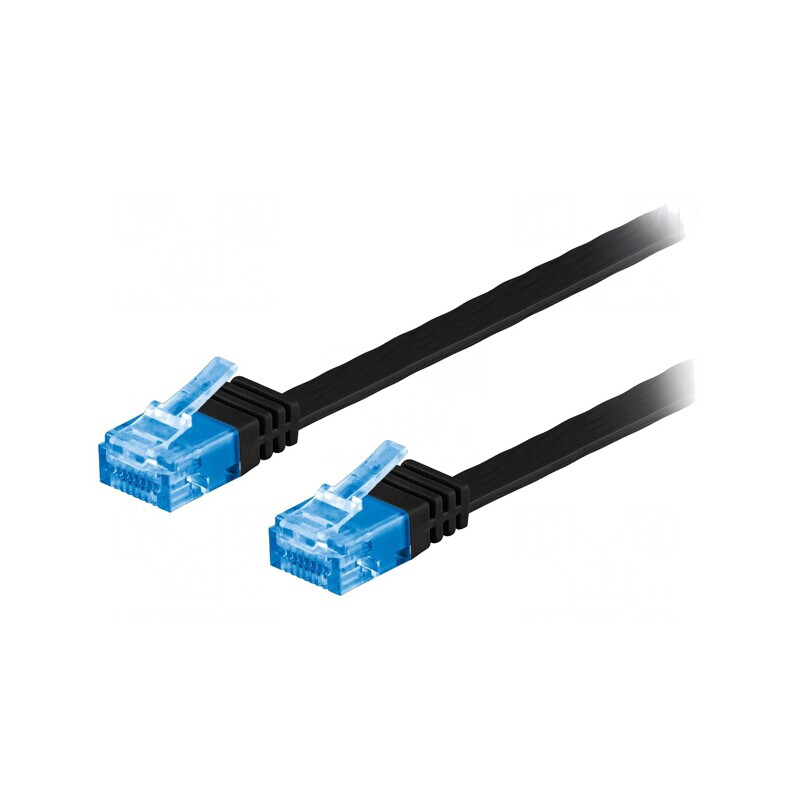 Cablu Patch UTP Cat6a Cupru 5m Negru | Electronic-mag.ro | Componente Electronice