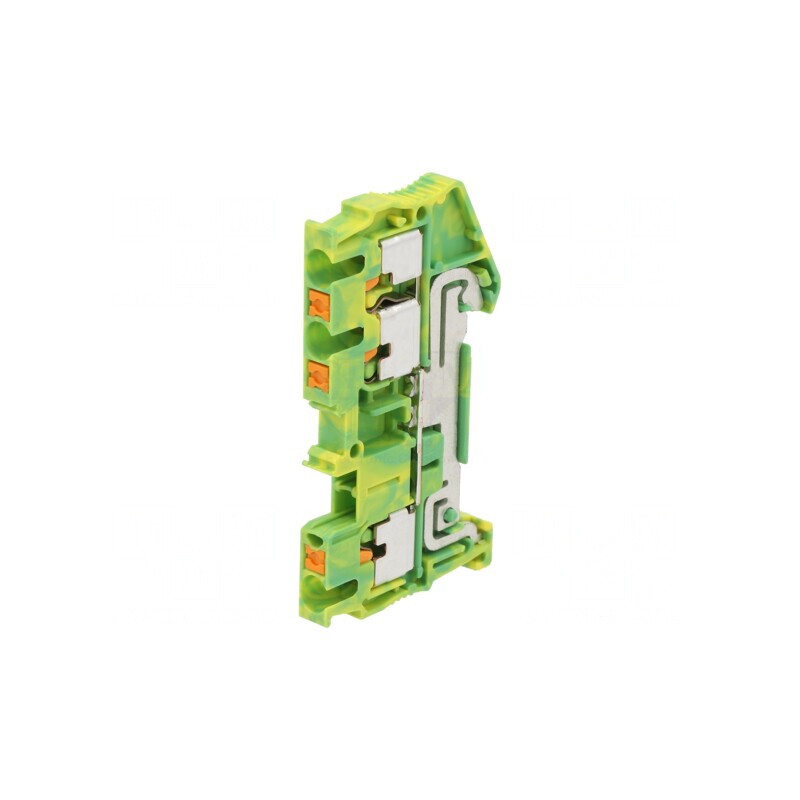 Conector Îmbinare Șine 0.14-4mm² 3 Borne Galben-Verde | Electronic-mag.ro | Componente Electronice