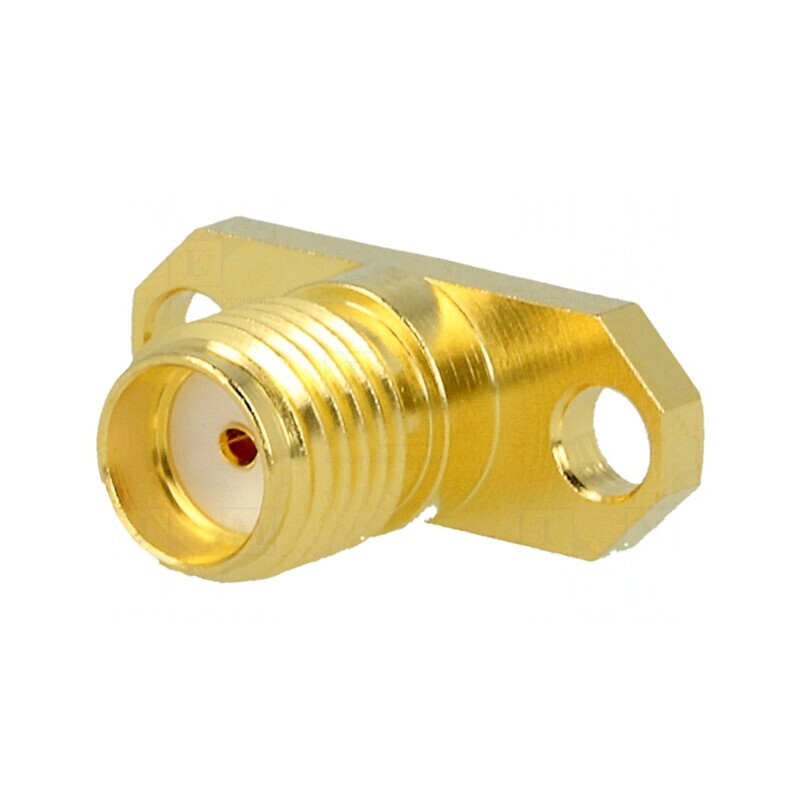 Conector SMA mamă drept 50Ω PTFE aurit pentru lipire | Electronic-mag.ro | Componente Electronice