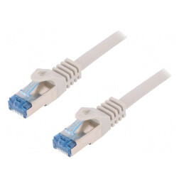 Patch cord S/FTP cat6a gri 3m LSZH aurit | Electronic-mag.ro | Componente Electronice