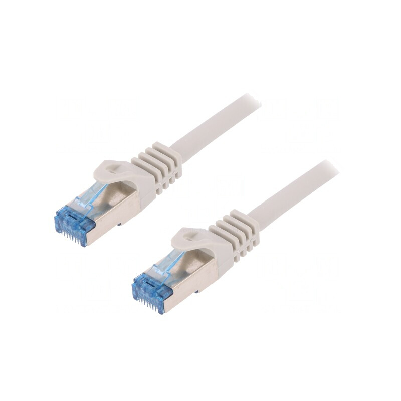 Patch cord S/FTP cat6a gri 3m LSZH aurit | Electronic-mag.ro | Componente Electronice