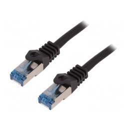 Patch cord S/FTP Cat6a negru 3m | Electronic-mag.ro | Componente Electronice