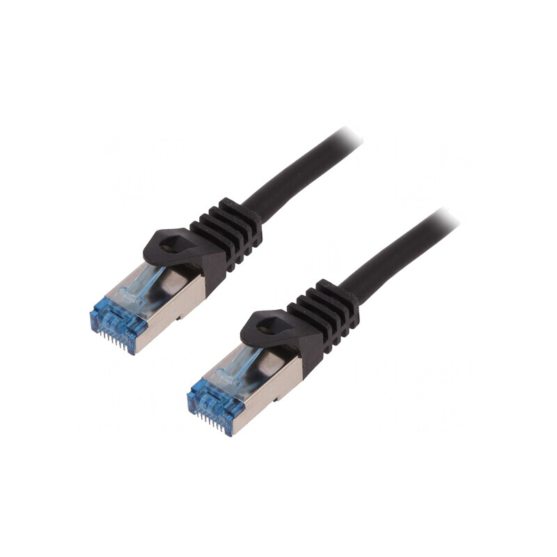 Patch cord S/FTP Cat6a negru 3m | Electronic-mag.ro | Componente Electronice
