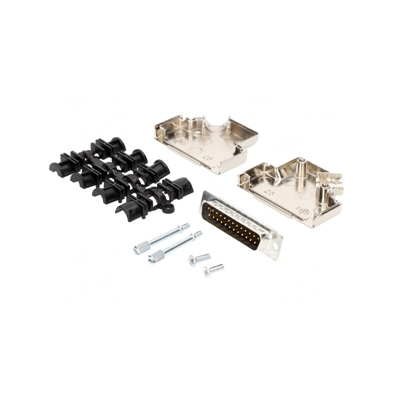 Conector D-Sub 25 PIN Mufă Tată 45° Lipire Pe Cablu | Electronic-mag.ro | Componente Electronice