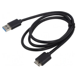 Cablu USB 3.0/3.1 USB A la USB B Micro 1m Negru
