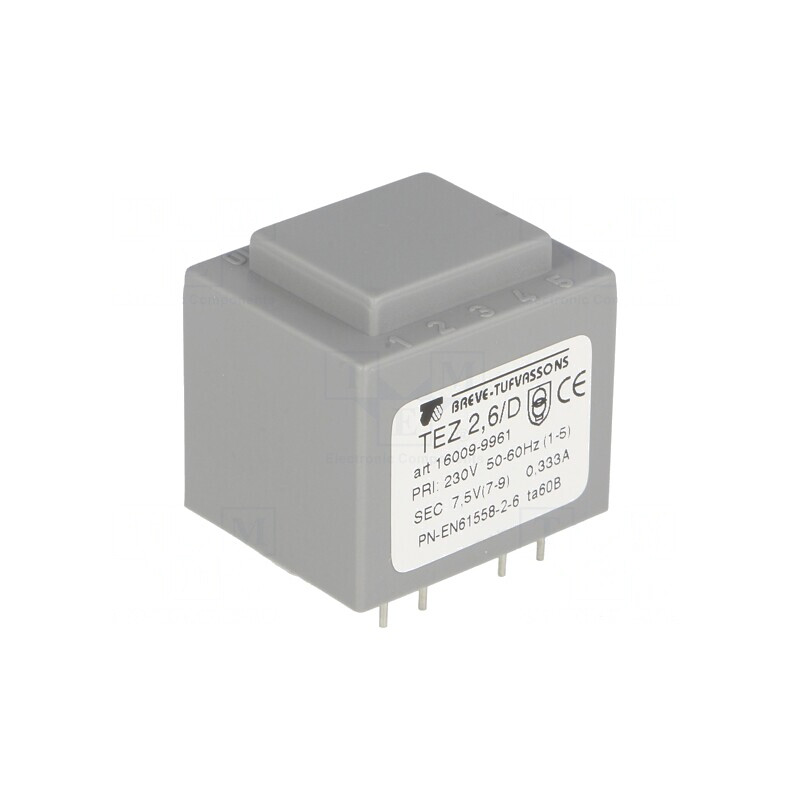 Transformator încapsulat 2,5VA 230V 7,5V PCB | Electronic-mag.ro | Componente Electronice