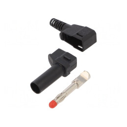Mufă banană 4mm 32A neagră cu izolaţie | Electronic-mag.ro | Componente Electronice