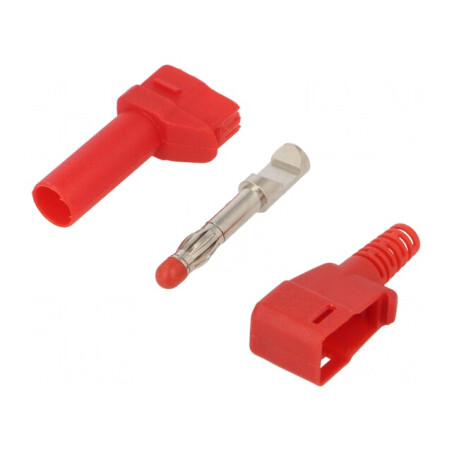 Mufă Banană 4mm 32A Roșie Izolată | Electronic-mag.ro | Componente Electronice