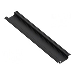 Profil Aluminiu Negru Încastrat 1m pentru Module LED GLAX MINI | Electronic-mag.ro | Componente Electronice