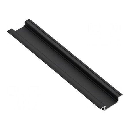 Profil Aluminiu Negru Încastrat 1m pentru Module LED GLAX MINI | Electronic-mag.ro | Componente Electronice