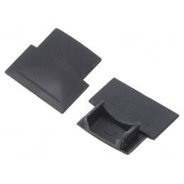 Obturator Negru pentru Profile LED - Set 10 Bucăți | Electronic-mag.ro | Componente Electronice