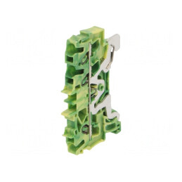 Conector de Îmbinare Șine 2,5mm² 3 Borne Galben-Verde | Electronic-mag.ro | Componente Electronice