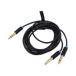 Cablu Audio Jack 6,3mm 1m Negru | Electronic-mag.ro | Componente Electronice