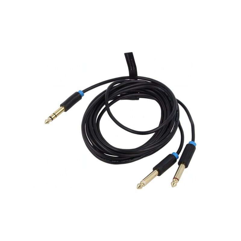 Cablu Audio Jack 6,3mm 1m Negru | Electronic-mag.ro | Componente Electronice
