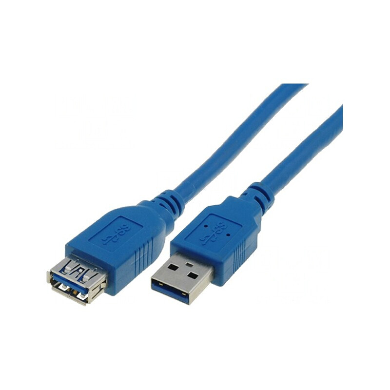 Cablu USB 3.0 USB A - USB A 1.8m Albastru | Electronic-mag.ro | Componente Electronice