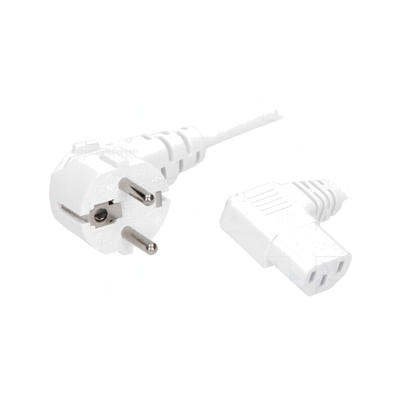 Cablu Alimentare 3x1mm2 Ștecăr Unghi - IEC C13 90° | Electronic-mag.ro | Componente Electronice