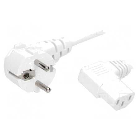 Cablu Alimentare 3x1mm2 Ștecăr Unghi - IEC C13 90° | Electronic-mag.ro | Componente Electronice