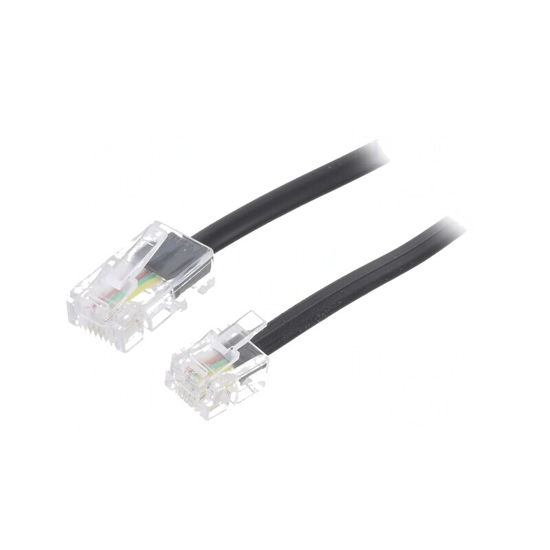 Cablu telefon RJ11/RJ45 15m negru | Electronic-mag.ro | Componente Electronice