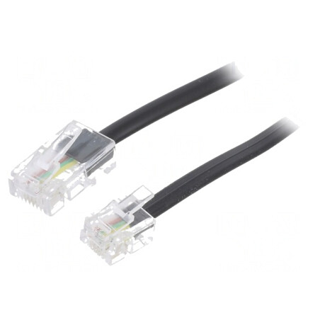 Cablu telefon RJ11/RJ45 15m negru | Electronic-mag.ro | Componente Electronice