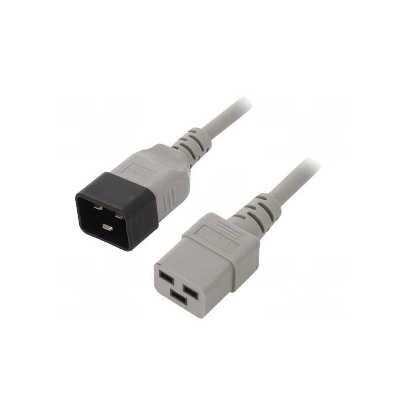 Cablu Electric Gri 0,5m 3x1,5mm2 IEC C19-C20 16A | Electronic-mag.ro | Componente Electronice Cablu Electric Gri 0,5m 3x1,5mm2 IEC C19-C20 16A | Electronic-mag.ro | Componente Electronice