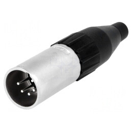 Conector XLR Tată 5-Pin Drept pentru Cablu | Electronic-mag.ro | Componente Electronice