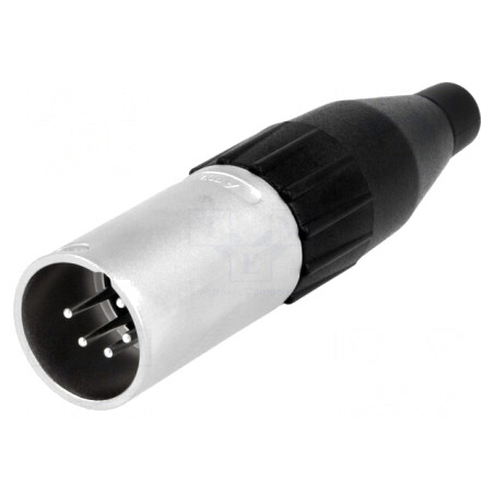 Conector XLR Tată 5-Pin Drept pentru Cablu | Electronic-mag.ro | Componente Electronice