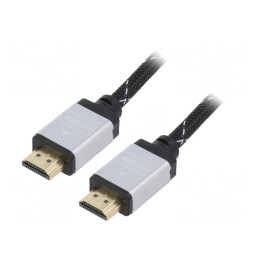 Cablu HDMI 2.0 Textil 1m Negru | Electronic-mag.ro | Componente Electronice