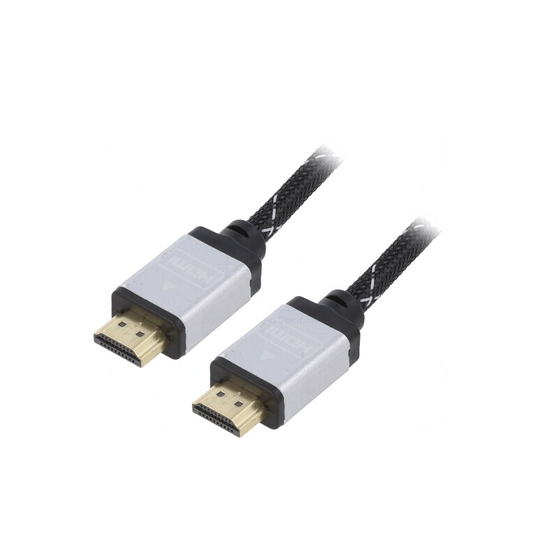 Cablu HDMI 2.0 Textil 1m Negru | Electronic-mag.ro | Componente Electronice