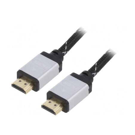 Cablu HDMI 2.0 Textil 1m Negru | Electronic-mag.ro | Componente Electronice