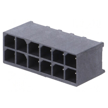 Soclu cablu-placă Mega-Fit 5,7mm 12 pini 23A | Electronic-mag.ro | Componente Electronice