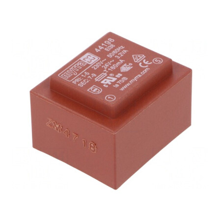 Transformator încapsulat 3,2VA 230V AC la 24V 133mA PCB | Electronic-mag.ro | Componente Electronice