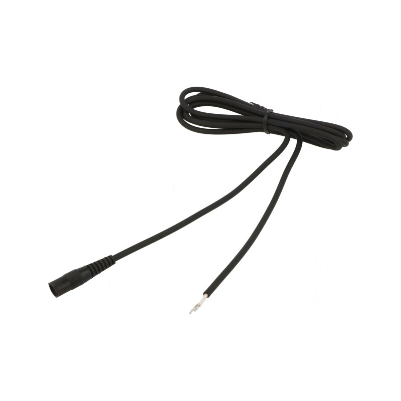 Cablu Alimentare DC 5,5/2,1 Negru 2m | Electronic-mag.ro | Componente Electronice