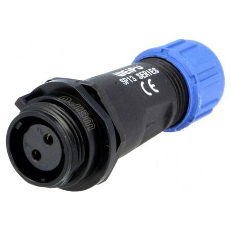 Mufă SP13 Mamă 2 PIN IP68 13A 250V | Electronic-mag.ro | Componente Electronice