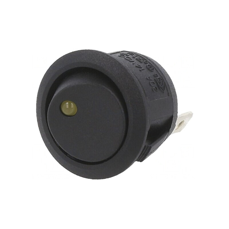 Comutator Rocker On-Off 20A 14V Negru cu LED | Electronic-mag.ro | Componente Electronice