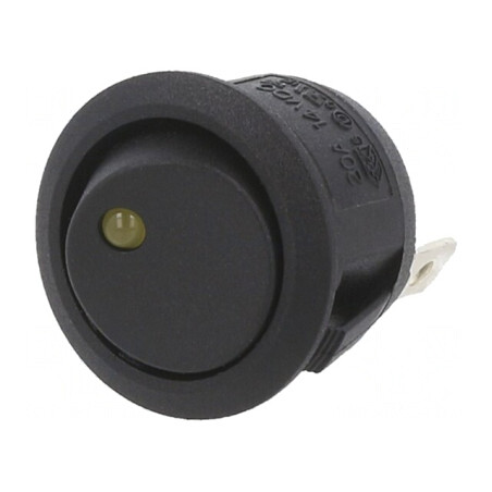 Comutator Rocker On-Off 20A 14V Negru cu LED | Electronic-mag.ro | Componente Electronice