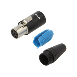 Mufă XLR Mini Mamă 5-Pin Aurită 500V 5A