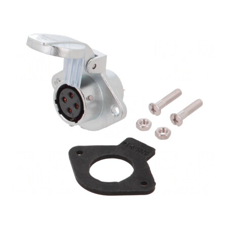 Soclu WY16 Mamă 4 PIN IP67 15A 500V Aurit 14AWG | Electronic-mag.ro | Componente Electronice