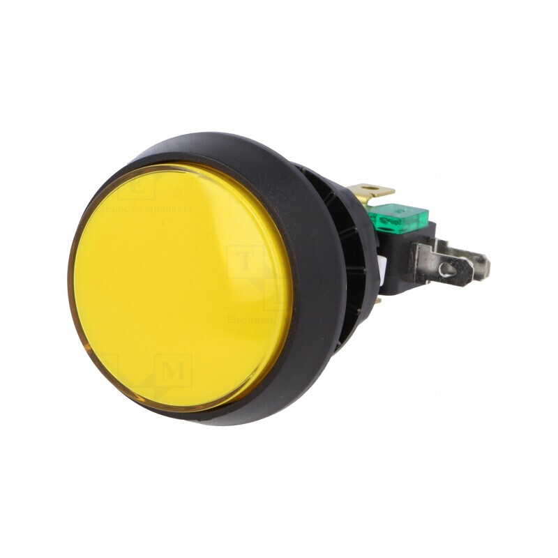 Comutator acționat prin apăsare 10A 250VAC galben | Electronic-mag.ro | Componente Electronice