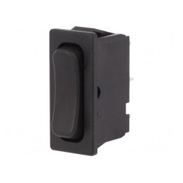 Rocker Switch ON-OFF-ON 6A 250V Black IP40 | Electronic-mag.ro | Componente Electronice