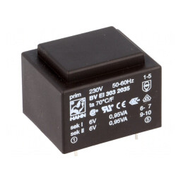 Transformator încapsulat 1,9VA 230V 6V PCB | Electronic-mag.ro | Componente Electronice
