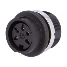 Soclu DIN Mamă 5 PIN Lipire Argintat 300V 5A 240° | Electronic-mag.ro | Componente Electronice