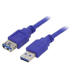 Cablu USB 3.0 A-A 1,8m Albastru | Electronic-mag.ro | Componente Electronice