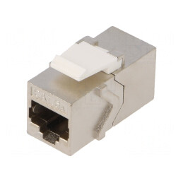 Adaptor Soclu PIN 8 Cat 6a Ecranat Keystone PoE Metalic | Electronic-mag.ro | Componente Electronice