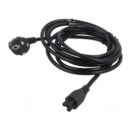 Cablu Alimentare 3x0,75mm2 ștecher unghiular IEC C5 | Electronic-mag.ro | Componente Electronice