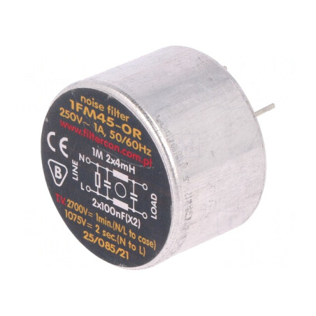 Filtru Anti-Interferențe 250VAC 100nF 4mH THT | Electronic-mag.ro | Componente Electronice