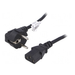 Cablu Alimentare 3x0,75mm2 Ștecăr Unghi IEC C13 | Electronic-mag.ro | Componente Electronice